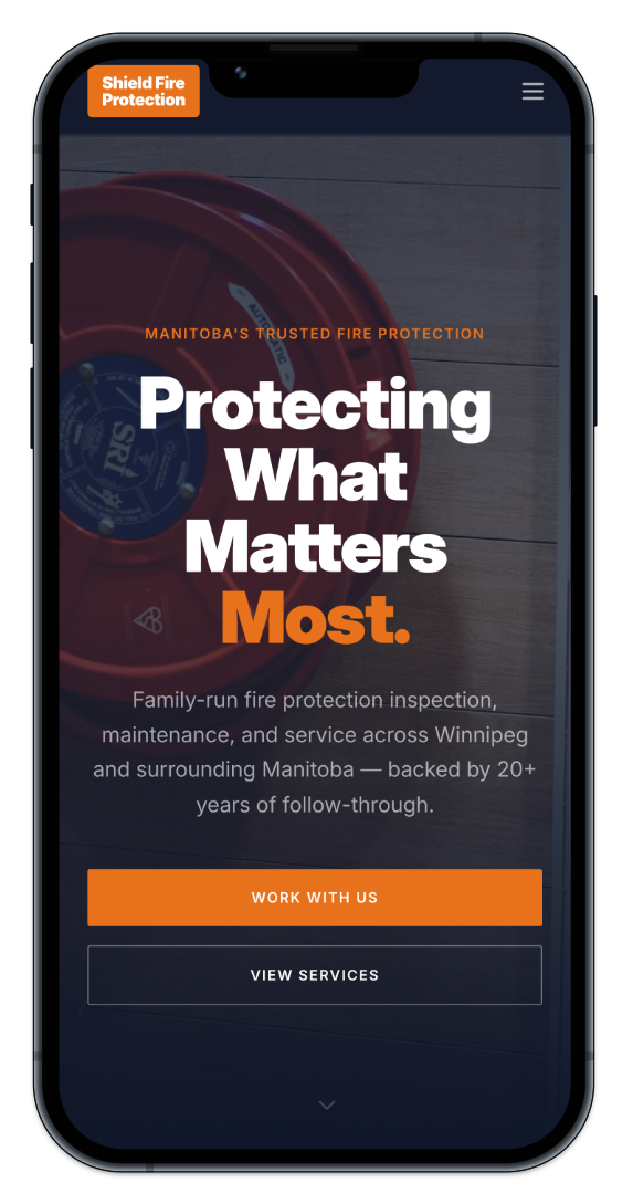 Phone mockup — mobile experience